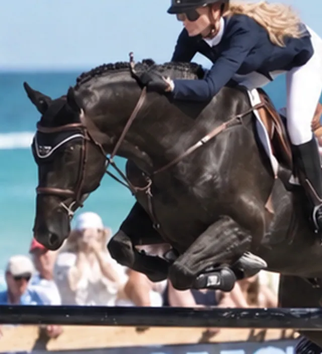 Polina Avdenis with horses: show jumping, training and work with children