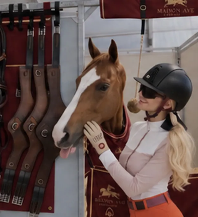Polina Avdenis with horses: show jumping, training and work with children