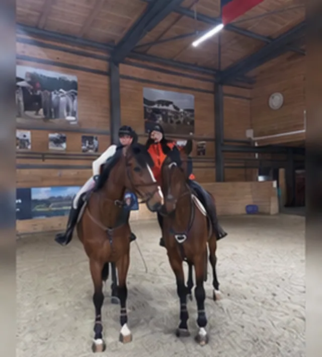 Polina Avdenis with horses: show jumping, training and work with children